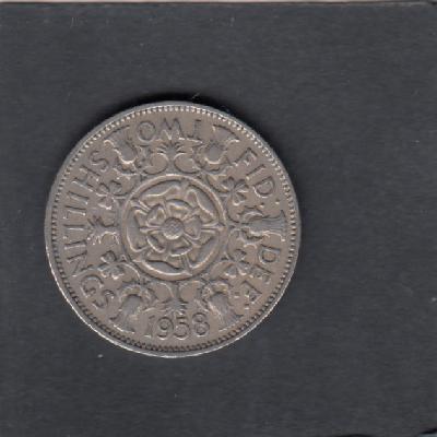 Beschrijving: 2 Shillings  ELIZABETH II
